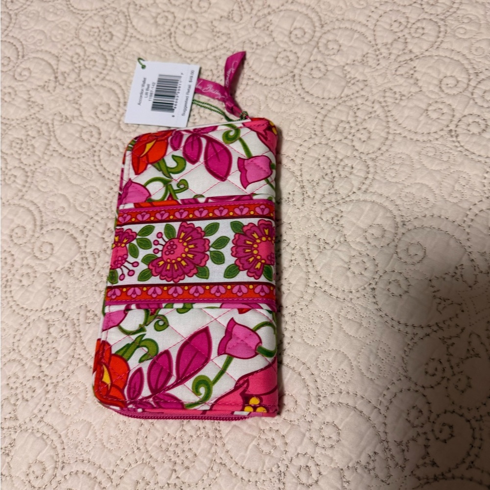 Vera Bradley Pink and Orange Floral Wallet Lilli Bell